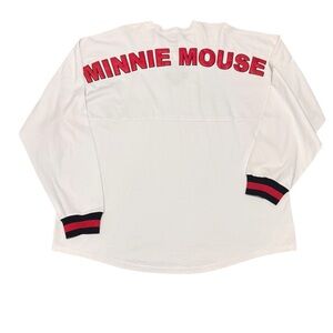 Disney Parks Spirit Jersey Long Sleeve with Red Minnie Mouse Lettering XXL